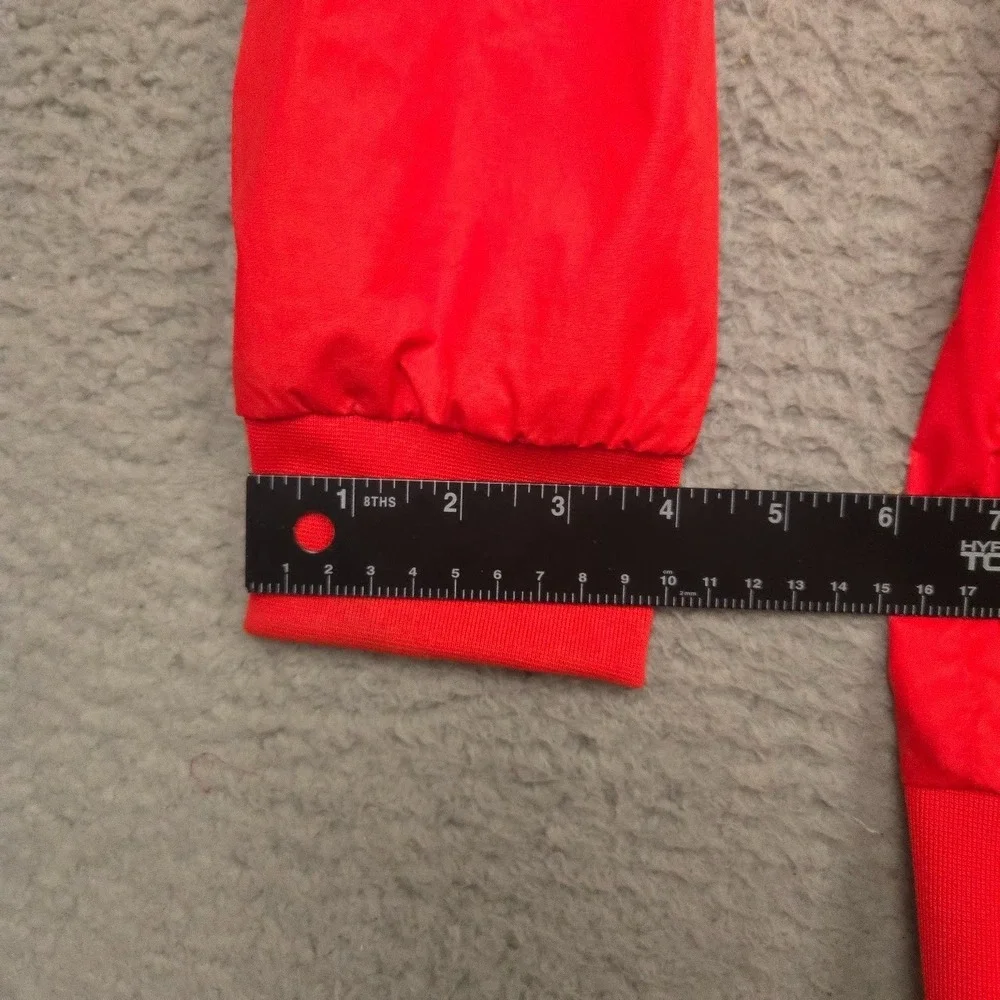 Nike Full Zip Hooded Jacket Boys Youth L Red Black Colorblock Windbreaker